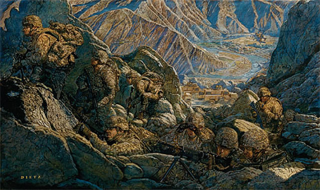 "Led By Love of Country" James Dietz Task Force Mountain Warrior Print